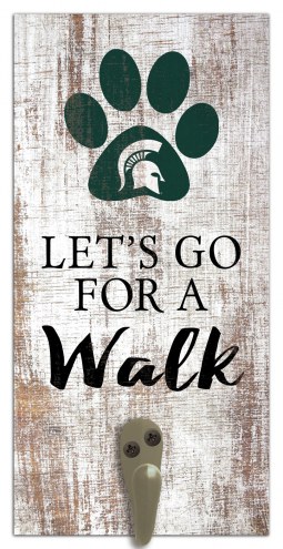 Michigan State Spartans Leash Holder Sign