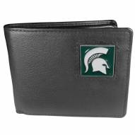 Michigan State Spartans Leather Bi-fold Wallet in Gift Box
