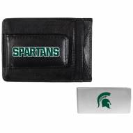 Michigan State Spartans Leather Cash & Cardholder & Money Clip