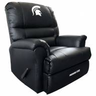 Michigan State Spartans Leather Sports Recliner
