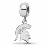 Michigan State Spartans Sterling Silver Small Dangle Bead