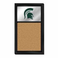 Michigan State Spartans Mirrored Cork Note Board