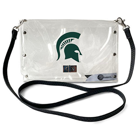 Michigan State Spartans Clear Envelope Purse