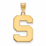 Michigan State Spartans NCAA Sterling Silver Gold Plated Large Pendant
