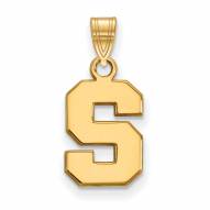 Michigan State Spartans NCAA Sterling Silver Gold Plated Small Pendant