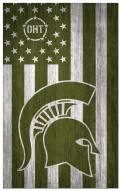 Michigan State Spartans OHT Military Green Flag 11" x 19" Sign