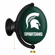 Michigan State Spartans Oval Rotating Lighted Wall Sign