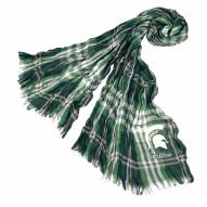 Michigan State Spartans Plaid Crinkle Scarf