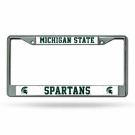Michigan State Spartans Chrome License Plate Frame
