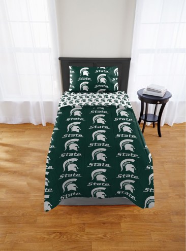 Michigan State Spartans Rotary Twin Bed in a Bag Set