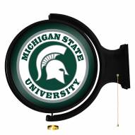 Michigan State Spartans Round Rotating Lighted Wall Sign