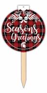 Michigan State Spartans Seasons Greetings with Stake