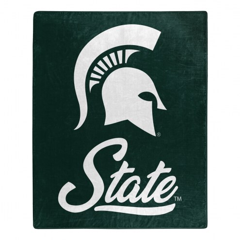 Michigan State Spartans Signature Raschel Throw Blanket