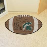 Michigan State Spartans Southern Style Football Floor Mat