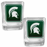 Michigan State Spartans Square Glass Shot Glass Set