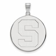 Michigan State Spartans Sterling Silver Extra Large Disc Pendant