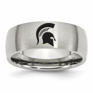 Michigan State Spartans Stainless Steel Laser Etch Ring