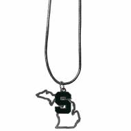 Michigan State Spartans State Charm Necklace