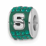 Michigan State Spartans Sterling Silver Charm Bead