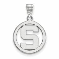 Michigan State Spartans Sterling Silver Circle Pendant