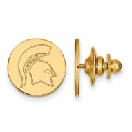 Michigan State Spartans Sterling Silver Gold Plated Lapel Pin