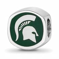 Michigan State Spartans Sterling Silver Logo Bead