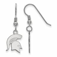Michigan State Spartans Sterling Silver Small Dangle Earrings