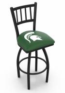 Michigan State Spartans Swivel Bar Stool with Jailhouse Style Back