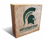Michigan State Spartans Team Logo Block