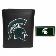 Michigan State Spartans Tri-fold Wallet & Color Money Clip
