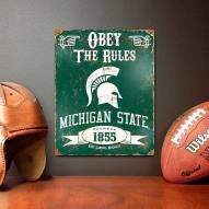 Michigan State Spartans Vintage Metal Sign