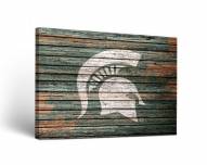 Michigan State Spartans Weathered Canvas Wall Art