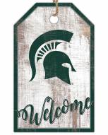 Michigan State Spartans Welcome Team Tag 11" x 19" Sign