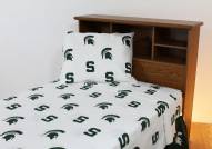 Michigan State Spartans White Bed Sheets