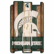 Michigan State Spartans Wood Fence Sign
