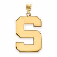 Michigan State Spartans NCAA Sterling Silver Gold Plated Extra Large Pendant