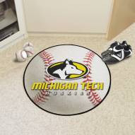 Michigan Tech Huskies Baseball Rug