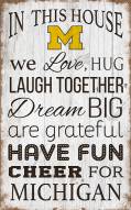 Michigan Wolverines 11" x 19" In This House Sign