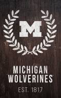 Michigan Wolverines 11" x 19" Laurel Wreath Sign