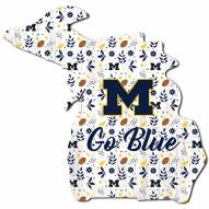 Michigan Wolverines 12" Floral State Sign