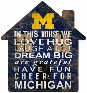 Michigan Wolverines 12" House Sign