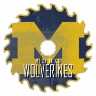 Michigan Wolverines 12" Rustic Circular Saw Sign