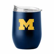 Michigan Wolverines 16 oz. Flipside Powder Coat Curved Beverage Glass