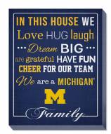 Michigan Wolverines 16" x 20" In This House Canvas Print