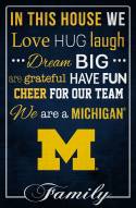 Michigan Wolverines 17" x 26" In This House Sign