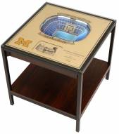 Michigan Wolverines 25-Layer StadiumViews Lighted End Table