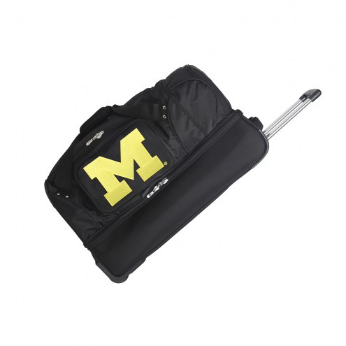 Michigan Wolverines 27&quot; Drop Bottom Wheeled Duffle Bag