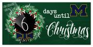 Michigan Wolverines 6" x 12" Chalk Christmas Countdown Sign