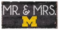 Michigan Wolverines 6" x 12" Mr. & Mrs. Sign