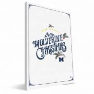 Michigan Wolverines 8" x 12" Merry Little Christmas Canvas Print